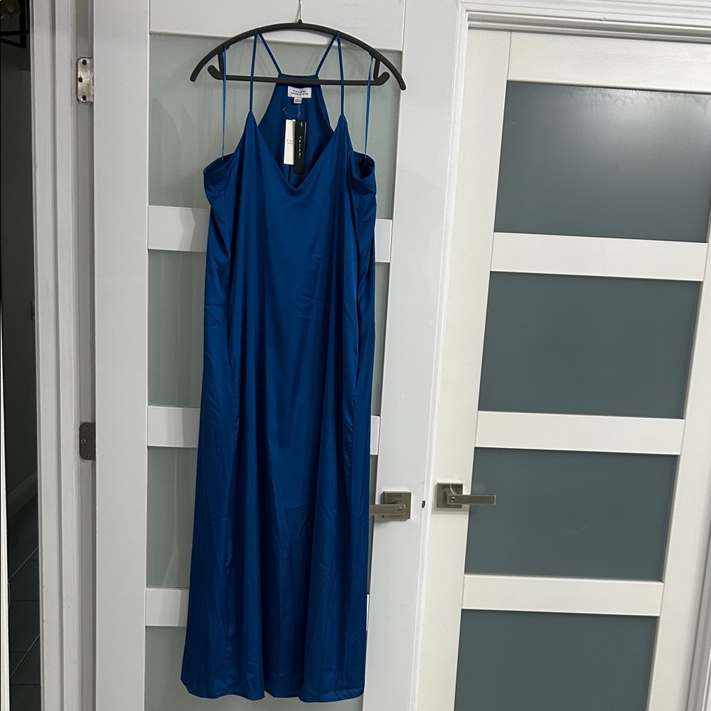 Tahari Royal Blue Maxi Dress